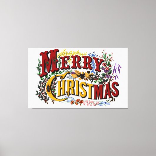 Merry Christmas Large Canvas Print - Customize (Voorkant)