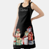 Merry Christmas, Large Christmas Gifts Wrapped Blk Schort (Insitu)