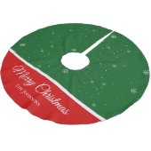 Merry Christmas Last Name Snowflake Kerstboom Rok (Gekanteld)