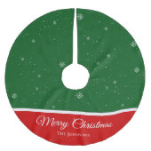 Merry Christmas Last Name Snowflake Kerstboom Rok (Voorkant)