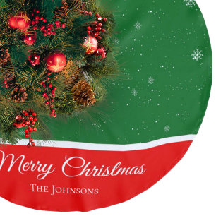 Merry Christmas Last Name Snowflake Kerstboom Rok