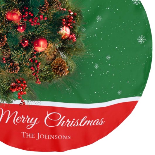 Merry Christmas Last Name Snowflake Kerstboom Rok