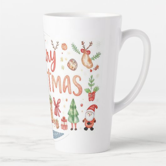 Merry christmas Latte Mug Mok (Rechts)