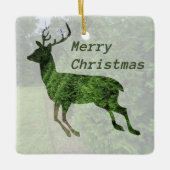 Merry Christmas Leaping Deer Ornament (Voorkant)