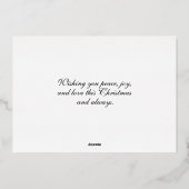 Merry Christmas Leaping Deer Silver  Folie Feestdagenkaart (Achterkant)