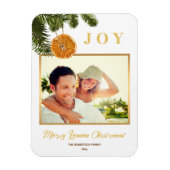 Merry Christmas Lemon Gold fotomagneet Kaart Magneet (Verticaal)