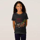 Merry Christmas Leopard Truck with Tree T-shirt (Voorkant volledig)