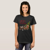 Merry Christmas Leopard Truck with Tree T-shirt (Voorkant volledig)