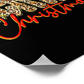 Merry Christmas Leopard Xmas Santa Holiday Family  Poster (Hoek)
