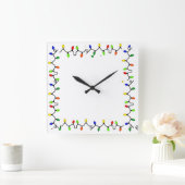 **MERRY CHRISTMAS LIGHTS** CLOCK VIERKANTE KLOK (Huis)