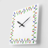 **MERRY CHRISTMAS LIGHTS** CLOCK VIERKANTE KLOK (Hoek)