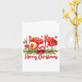 Merry Christmas Lights Hairstylist Tool Hairdresse Kaart (Gele Bloem)