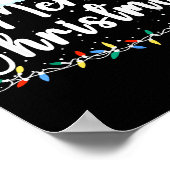 Merry Christmas Lights Red Santa Hat Xmas Family M Poster (Hoek)