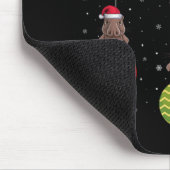 Merry Christmas Lights Santa Hat Platypus Ugly Xma Muismat (Hoek)