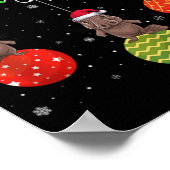 Merry Christmas Lights Santa Hat Platypus Ugly Xma Poster (Hoek)