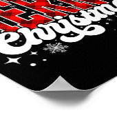 Merry Christmas Lights Santa Hat Xmas Family Match Poster (Hoek)