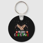 Merry Christmas Lights Sugar Glider Reindeer Pet X Sleutelhanger (Voorkant)