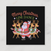 Merry Christmas Line Dance viert het nieuwe seizoe Vierkante Visitekaartje (Voorkant)