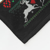 Merry Christmas Litter's Full Funny Cat Ugly Xmas  Fleece Deken (Hoek)