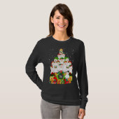 Merry Christmas Llama Alpaca Tree Xmas Llamas T-shirt (Voorkant volledig)