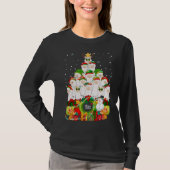 Merry Christmas Llama Alpaca Tree Xmas Llamas T-shirt (Voorkant)