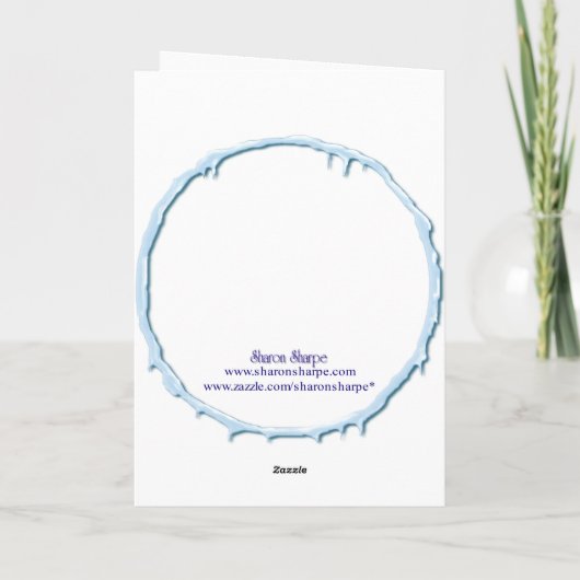 MERRY CHRISTMAS LOG CABIN by SHARON SHARPE Feestdagen Kaart (Achterkant)