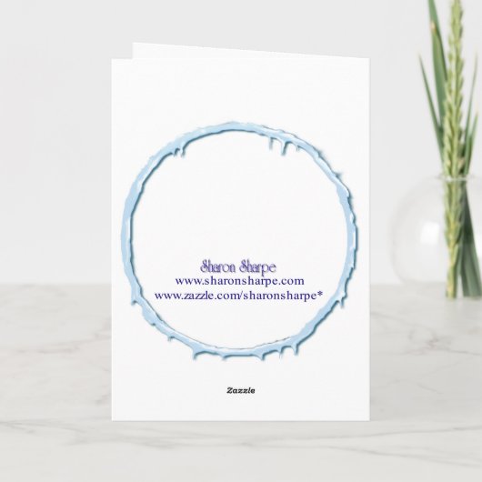 MERRY CHRISTMAS LOG CABIN by SHARON SHARPE Feestdagen Kaart (Achterkant)