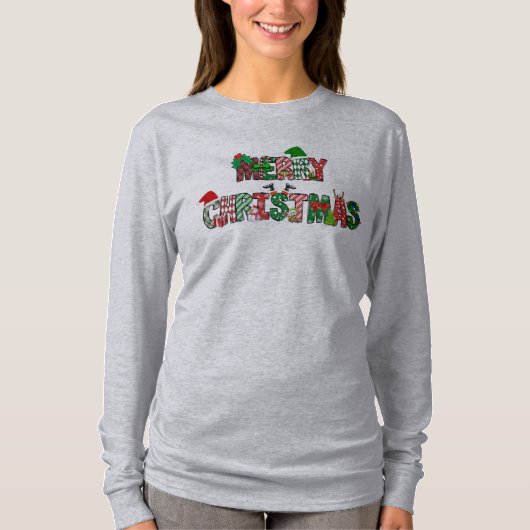 Merry Christmas Long-sleeve T-shirt (Voorkant)