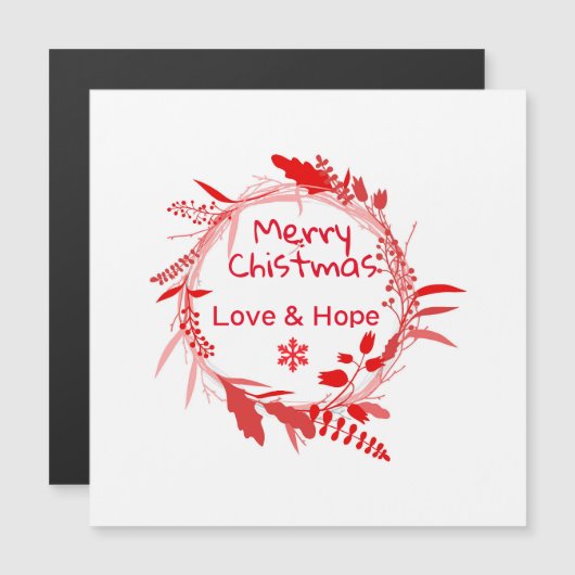 Merry Christmas Love & Hope card (Voorkant / Achterkant)