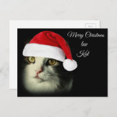 Merry Christmas Luv Kat Feestdagenkaart (Voorkant / Achterkant)