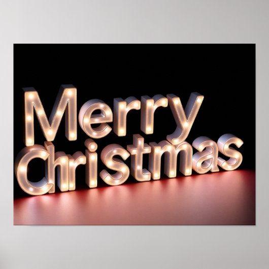 Merry Christmas Luxury Typography Poster Paper H06 (Voorkant)