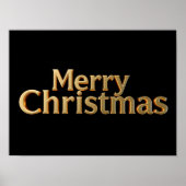 Merry Christmas Luxury Typography Poster Paper H11 (Voorkant)
