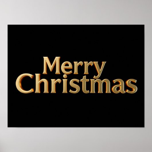 Merry Christmas Luxury Typography Poster Paper H11 (Voorkant)