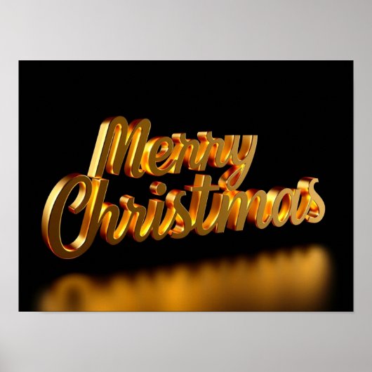 Merry Christmas Luxury Typography Poster Paper H13 (Voorkant)