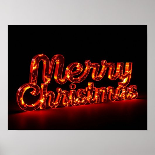 Merry Christmas Luxury Typography Poster Paper H17 (Voorkant)