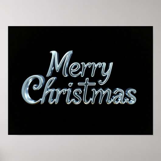 Merry Christmas Luxury Typography Poster Paper H18 (Voorkant)