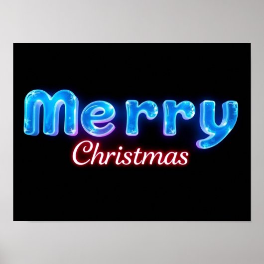 Merry Christmas Luxury Typography Poster Paper H22 (Voorkant)