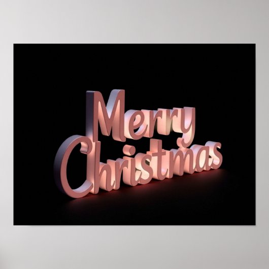 Merry Christmas Luxury Typography Poster Paper H23 (Voorkant)