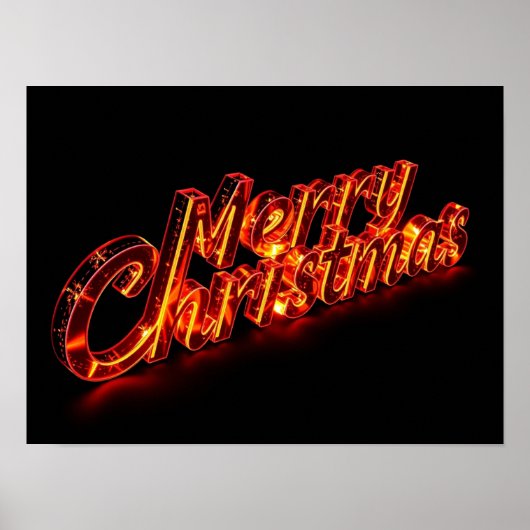 Merry Christmas Luxury Typography Poster Paper H28 (Voorkant)