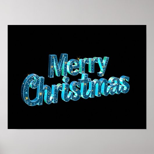 Merry Christmas Luxury Typography Poster Paper H29 (Voorkant)