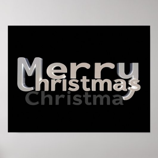 Merry Christmas Luxury Typography Poster Paper H32 (Voorkant)