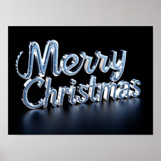 Merry Christmas Luxury Typography Poster Paper H36 (Voorkant)