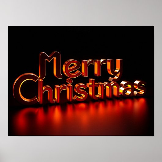Merry Christmas Luxury Typography Poster Paper H39 (Voorkant)