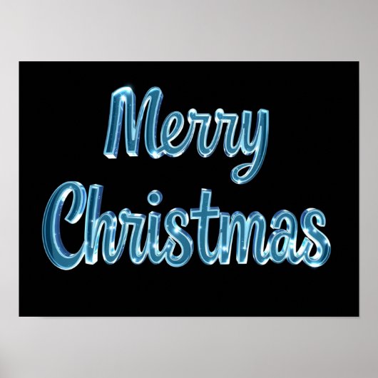 Merry Christmas Luxury Typography Poster Paper H40 (Voorkant)