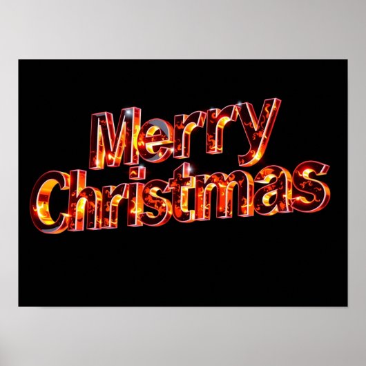 Merry Christmas Luxury Typography Poster Paper H44 (Voorkant)
