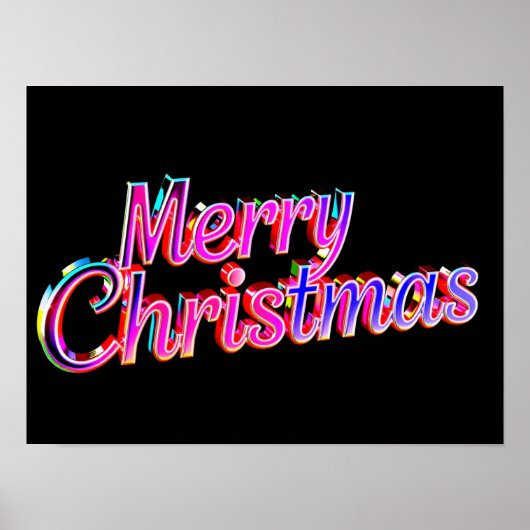 Merry Christmas Luxury Typography Poster Paper H46 (Voorkant)