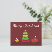 Merry Christmas Macarons | Postcard Feestdagenkaart (Staand voorkant)