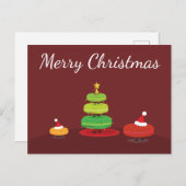 Merry Christmas Macarons | Postcard Feestdagenkaart (Voorkant / Achterkant)