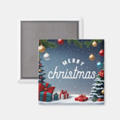 MERRY CHRISTMAS MAGNEET (Voorkant / Achterkant)