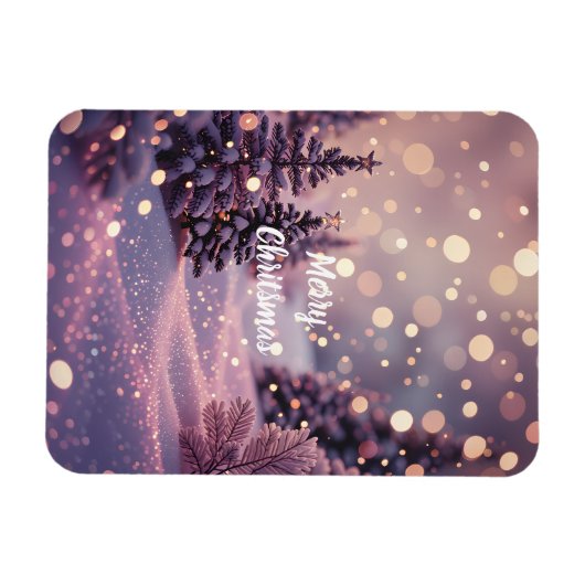 Merry Christmas Magnets -Customizable Text  Magneet (Horizontaal)